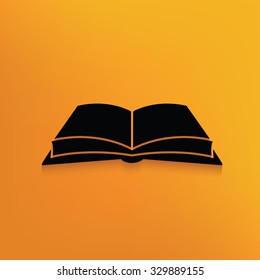 Book on yellow background,clean vector