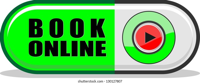 Book online, icon vector