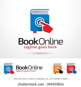 Book Online Logo Template Design Vector 
