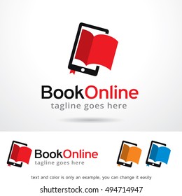 Book Online Logo Template Design Vector