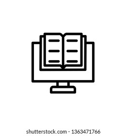 book, online, monitor icon. Simple thin line, outline vector of Book icons for UI and UX, website or mobile application