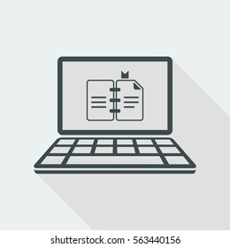 Book online - Vector flat icon