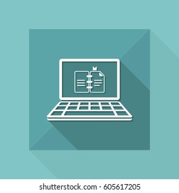 Book online - Vector flat icon