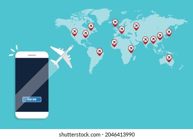 Book online your flight, smartphone ticket booking app