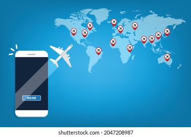 Book online your flight, smartphone ticket booking app