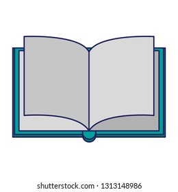 Book open cartoon isolated