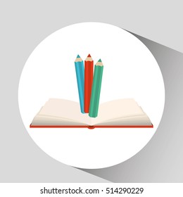 book open colors concept school graphic vector illustration eps 10
