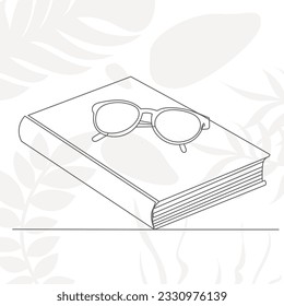 book open continuous line drawing, sketch vector