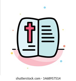 Book, Open, Easter, Nature Abstract Flat Color Icon Template. Vector Icon Template background