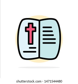 Book, Open, Easter, Nature Abstract Circle Background Flat color Icon