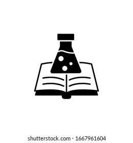 Book, open, flask icon. Simple vector knowledge icons for ui and ux, website or mobile application