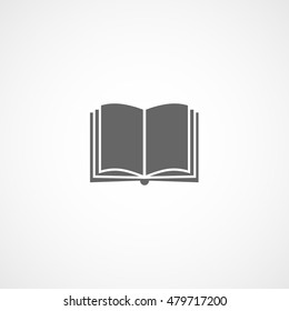 Icono de apertura de libro en fondo blanco