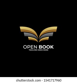 The book is open full color with Wings design, turning pages. book design vector illustration. perfect for the Education, knowledge, school and other creative industries.