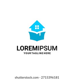 Un libro abierto y el logotipo de la casa
