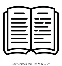 Book Open Icon Element For Design