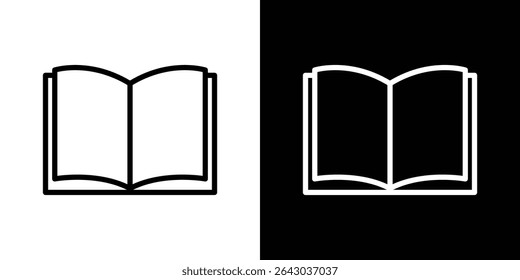 Buch öffnen Symbol Flache Stil Logo Vektor. perfekt für UI-Designs
