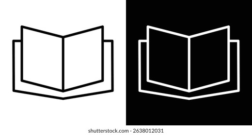 Book open icon Graphic vector set for ui design