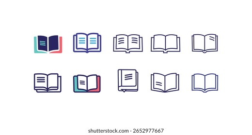 book, open book, icon, icons, education, learning, knowledge, reading, library, study, student, teacher, school, college, university, illustration, graphic design, vector, flat design, simple, minimal
