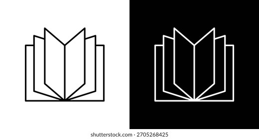 Libro abierto icono diseños de logotipos. conjunto de diseño de iconos modernos