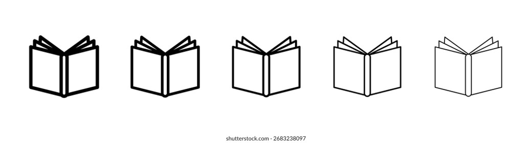 Book open icon for mobile concept and web design.