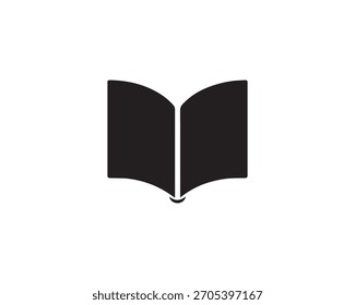 Book open icon silhouette vector design illustration