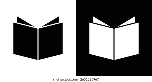 Coleção de símbolos de ícone de abertura de livro. Ilustração de stock de vetor plano.
