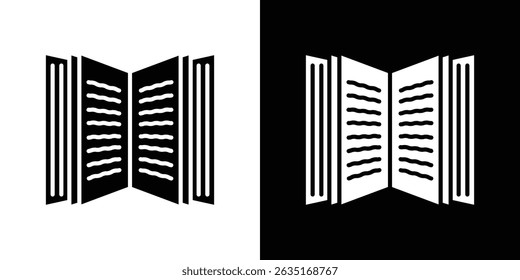 Book open icon symbols. Vector illustration.