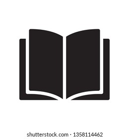 Book, open book icon in trendy glyph style design. Vector graphic illustration. Book icon for website design, logo, and ui. Vector file. EPS 10.
