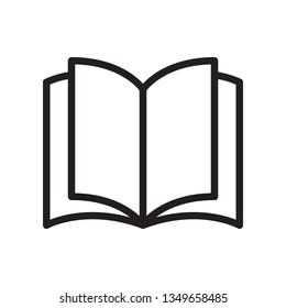 Book, open book icon in trendy outline style design. Vector graphic illustration. Book icon for website design, logo, and ui. Editable vector stroke. Pixel perfect. EPS 10.