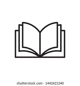 book, open book icon vector design template