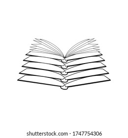 Book open icon. Book icon vector illustration on white background. eps 10