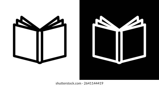 Book open icon vector simple element illustration editable