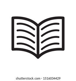 Book, open book icon vector in trendy style