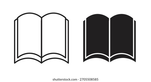Iconos abiertos del libro para el Diseño web del uso, logotipo. Ilustración del símbolo.