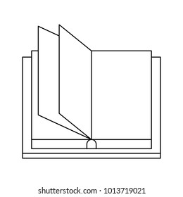 Book open isolated