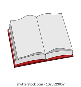 Book open isolated