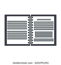 Book open isolated
