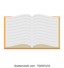 Book open isolated