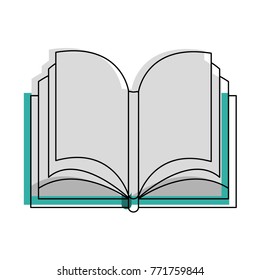 Book open isolated