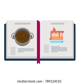 Book open isolated vector illustration