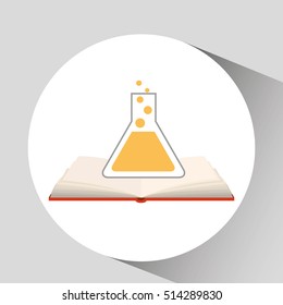 book open laboratory concept school graphic vector illustration eps 10