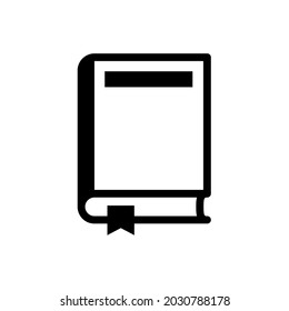 Libro. Libro abierto. Símbolo de biblioteca para diseño de aplicaciones web y móviles. Aislado en un fondo en blanco, modificable y cambiable.