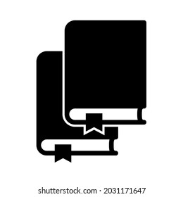 Libro. Libro abierto. Símbolo de biblioteca para diseño de aplicaciones web y móviles. Aislado en un fondo en blanco, modificable y cambiable.