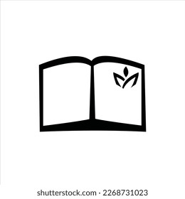 book  open library vector logo design.