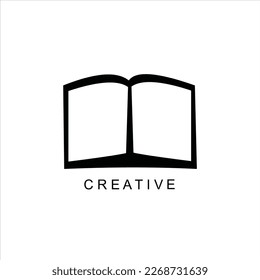 book  open library vector logo design.