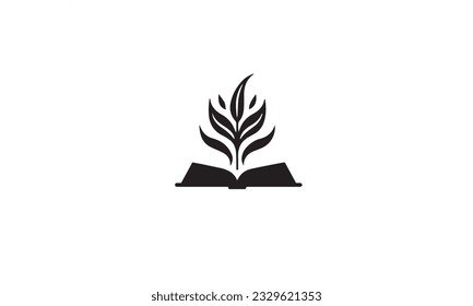 book open line with square simple black logo vector icon symbol design graphic illustration on white background 
