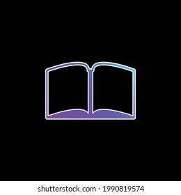 Book Open In The Middle blue gradient vector icon