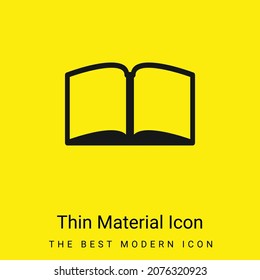 Book Open In The Middle minimal bright yellow material icon