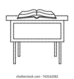 Book open on desk