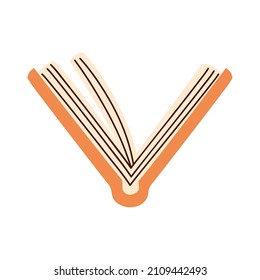 book open orange cover literature icon